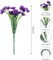 16 Bundles Purple Spring Flowers Artificial Outdoor UV Resistant Fake Flowers Spring Outdoor Porch Decor Outside Artificial Plants for Window Box